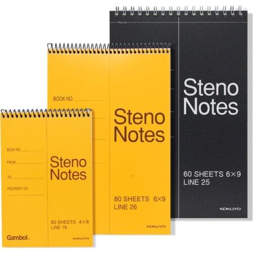KOKOYO Gambol Steno Notes Shorthand Notebook Handheld Schedule Book Word Book Meeting Minutes Spiral Coil Upturn Memo