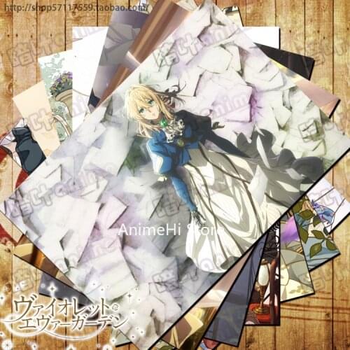10 pcs/set Anime Violet Evergarden posters Claudia Hodgins Cattleya Baudelaire wall pictures for Colletion A3 42x29CM Stickers