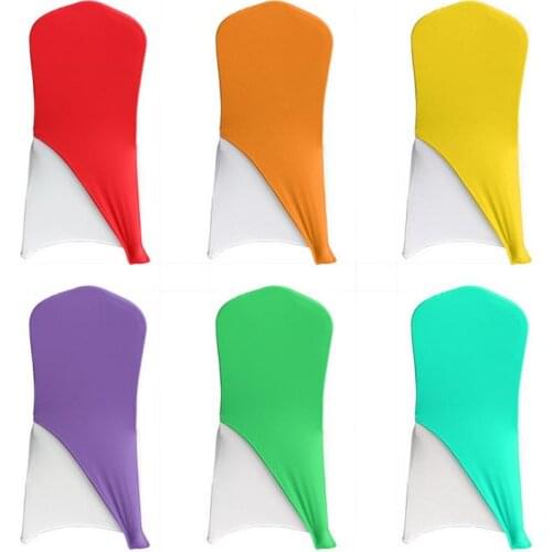 100 PCS Universal White Stretch Polyester Wedding Party Spandex Chair Covers for Weddings Banquet Hotel Decoration made in china