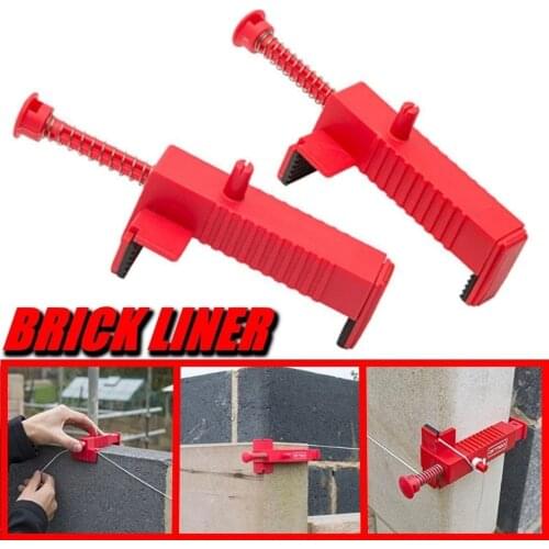 2pc Brick Liner Wall Builder Building Wire Frame Brick Liner Runner Wire Drawer Bricklaying Tool Fixer For Building Construction