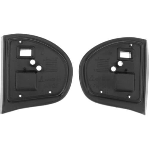 2Pieces Exterior Door Mirror Gasket Seals Black Easily Replace Parts Accessory 110x123mm