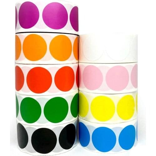 500pcs Color Circle Stickers Color Code Stationery Packaging Sticker Seal Label Tag DIY Scrapbook Decor Red Pink Yellow Green