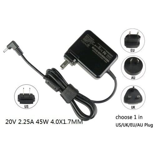 20V 2.25A 4.0X1.7MM 45W for Lenovo laptop power ac adapter charger with EU/US/UK/AU plug