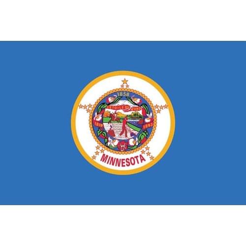 CustPrint 3x5ft Minnesota Flag 100D Polyester American State Flag 2*3ft Custom Printed Banner