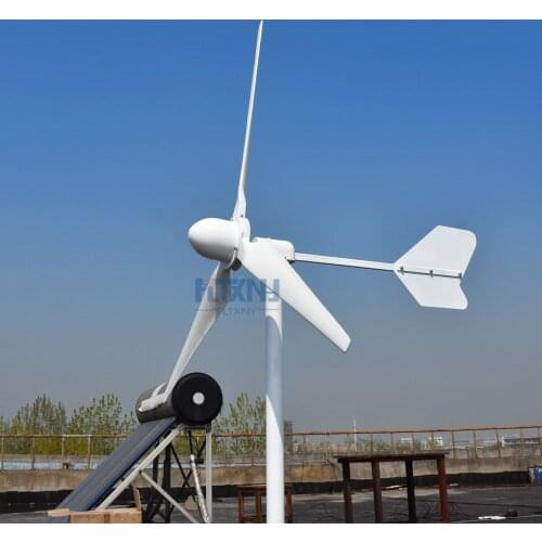 3000W Horizontal Wind Turbine Generator 48V with MPPT Hybird Wind Solar Charger Controller 3KW for Homeuse