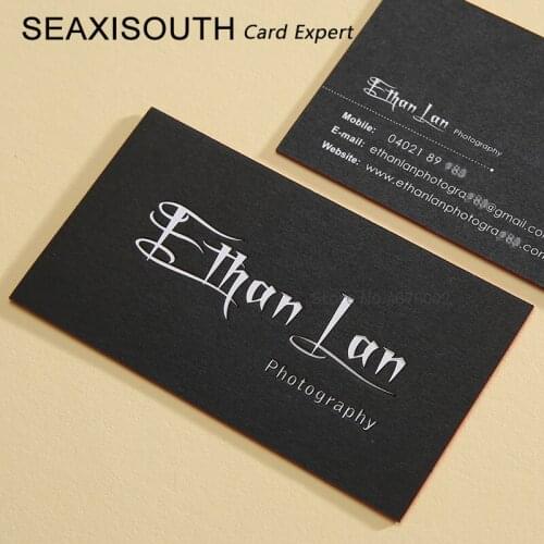Custom business cards High quality thick card printing Debossed and Embossed card Edge color cards Wild/450g