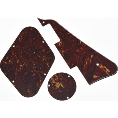 KAISH Vintage Tortoise LP Pickguard & Back Plate Switch Cavity Covers for LP