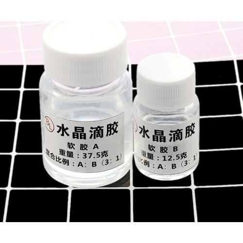 Ab Crystal Glue 3:1 Transparent Soft Glue Epoxy Resin Material Diy Dry Color Fine Color Paste Accessories