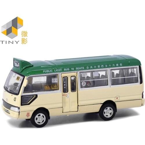 Tiny 1:76 Toyota Coaster Green Minibus NO.25 Simulation Model Car