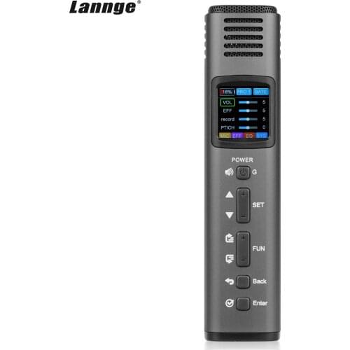 Lannge HK-620 Multi-Functional DSP Intelligent Microphone Mobile Phone Microphone with USB Sound Card Colorful LCD Screen 5 Kind