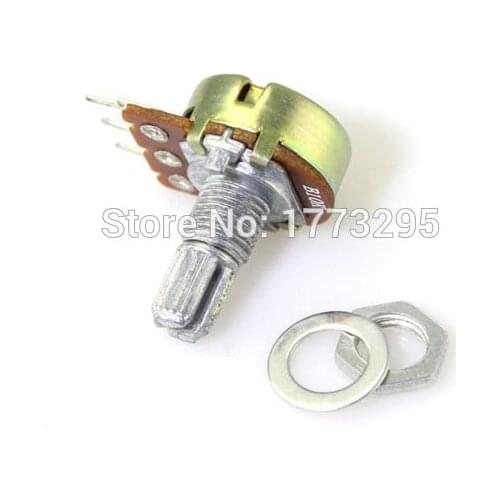 New 2pcs High Quality WH148 500 Ohm Linear Potentiometer 15mm Shaft With Nuts And Washers Hot Free Shipping
