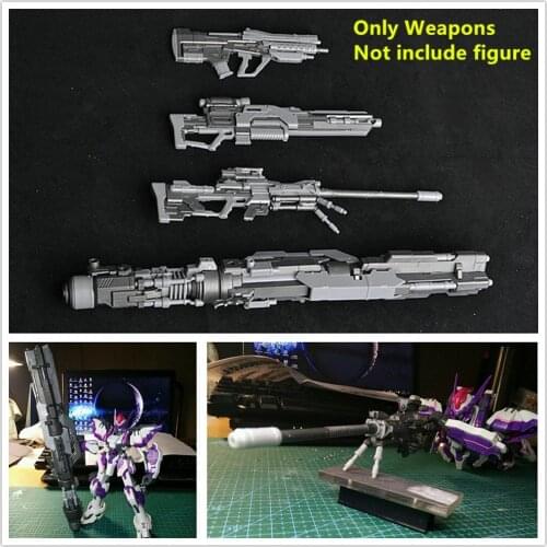 Motorking Weapon set Sniper rifle rocket launcher with led for MG 1/100 model DJ025