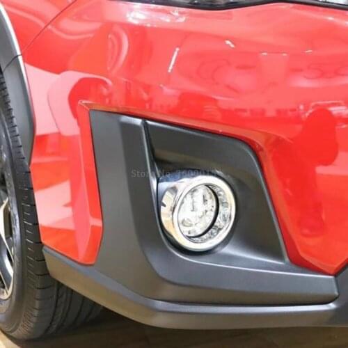 For Subaru XV Crosstrek SUV 2018 2019 2020 Chrome Front Fog Light Lamp Cover Molding Trim Foglight Frame Accessories Car Styling