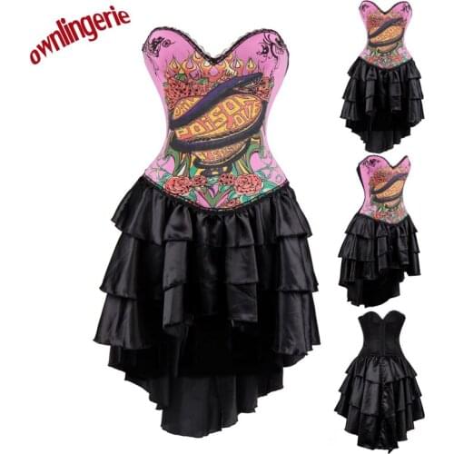 New arrive sexy pink Punk dress with animal Dragon design s-2xl W3487