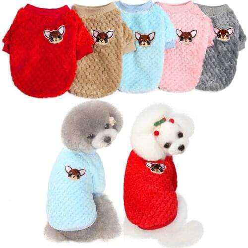 Autumn Winter Pet Clothes For Soft Coral Fleece Fabric For Cats And Dogs Clothing Pug Teddy Poodle Vest Cozy Warm Pet Costume