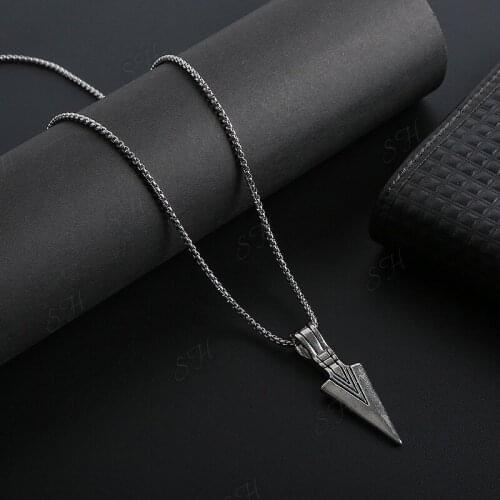 Necklaces Titanium Steel Vogue Deserve to Act The Role of Personality Hip-hop Spearhead Pendant Man Charms Metal Trendy