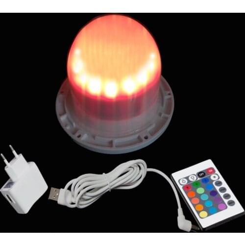 120mm Direct Charging Portable Mini 24 LED Light Sources with 16 color Remote Controller Rechargeable Decoration 10pcs/lot