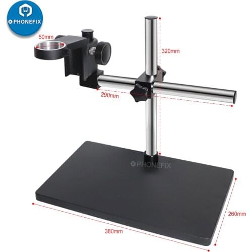 50MM Adjsutable Aluminum Microscope Focusing Bracket Big Table Stand Ring Holder For Digital HDMI USB Video Microscope Camera