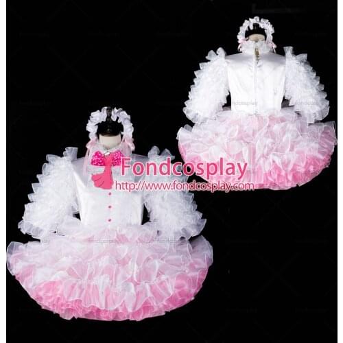 Lockable adult sissy baby satin-organza dress pants cap Tailor-made[G2394]