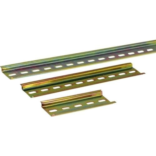 Universal Type 35mm C45 Steel Slotted DIN Rail DZ47 Open Circuit Breaker AC Contactor Terminal Blocks for Ammeter 10cm/20cm/30cm