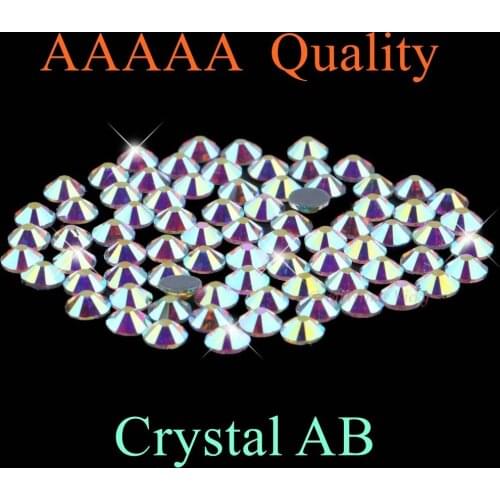 Top Quality! Hot Fix Rhinestones Crystal AB SS4 to SS50 Mixed Size SS6 SS10 SS12 SS16 SS20 SS30 SS40 Loose Strass Diamond Hotfix