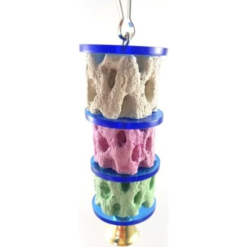 Bird Calcium Teeth Grinding Chew Treats Toy for Parrot Parakeet Cockatiel Conure Gerbil Rat Mouse Chinchilla (Random Color)