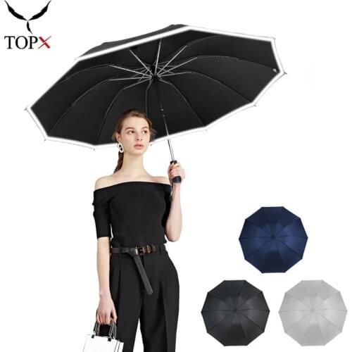 Automatic 3Folding Umbrella Windproof Umbrellas Rain Women For Men Ten Bone Reverse Children Umbrella Portable Female Parasol