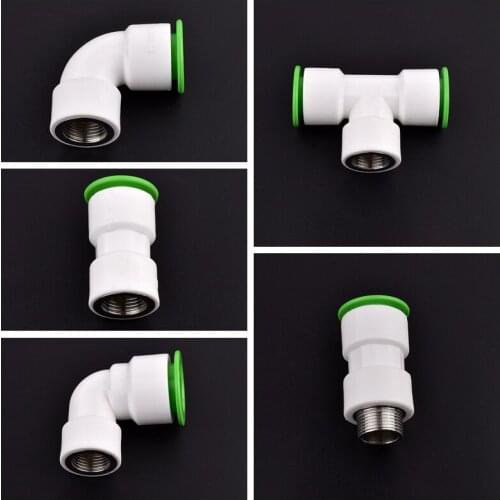 1pc 20 mm Hi-quality PPR PE Metal Quick Connector Water Pipe Connectors Garden Irrigation Plastic Agricultural Accessories