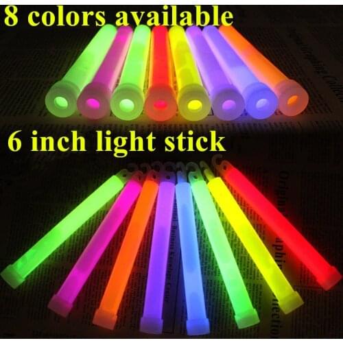 1pcs/lot 6inch multicolor Glow Stick Chemical light stick Camping Emergency decoration Party clubs supplies Chemical Fluorescent