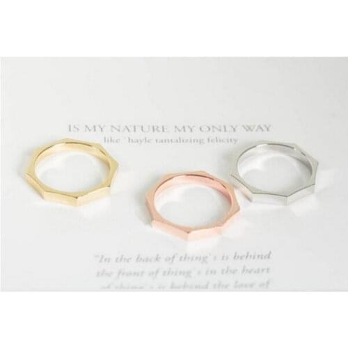 10PCS/lot Hot Sale Alloy Octagon Ring New stackable rings
