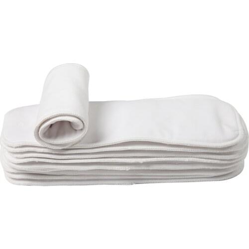 10 Newborn Microfleece Microfiber Inserts with Snap Washable Reusable Nappy Diaper Cover 5 Layers