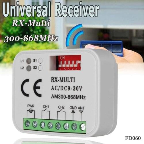 300-900mhz Rolling Code Remote Control 868 MHz Receiver Multi Frequency universal receiver