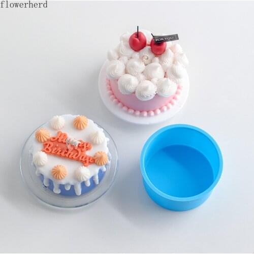 3d Round Fondant Cake Silicone Molds Aroma Candle Mold Diy Baking Supplies Dessert Candle Making Mold Chocolate Mold