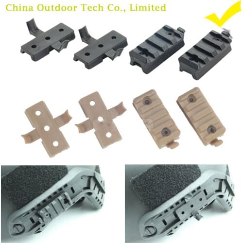 4PCS Set ACH ARC Helmet Accessory Rail Scope Alignment Mount Set RAIL ADAPTER for OPS Helmet Rail Mount Adapter 20mm Rail