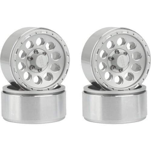 4PCS Metal 1.9Inch Beadlock Wheel Rims Hub for 1/10 RC Crawler Car Axial SCX10 90046 AXI03007 Traxxas TRX4 D90 Parts