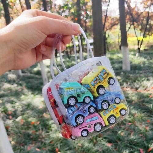 6Pcs Cute Pull Back Car Gifts Racer Mini Car Kids Birthday Party Favor Toys for Boys Giveaways Pinata Kindergarten Treat Bag