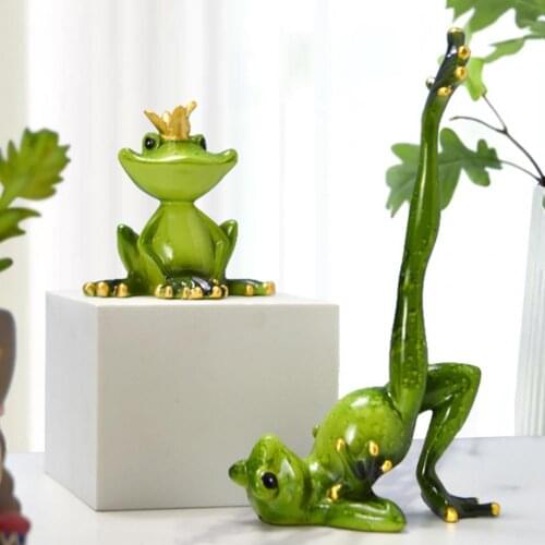 70% Dropshipping!!2021 Resin Frog Statue Multicolor Yoga Pose Vibrant Resin Yoga Frog Home Decor