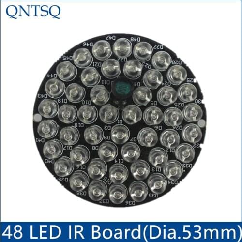 CCTV Accessories infrared light 48 Grain 850nm IR LED board for Surveillance cameras night vision diameter 53mm CY48F5-90A