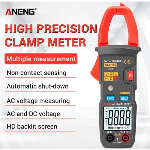 ANENG ST183 6000 Counts Digital AC Current Clamp Meter 600A Automatic Range Multimeter Voltage Meter NCV Test Clamp Ammeter