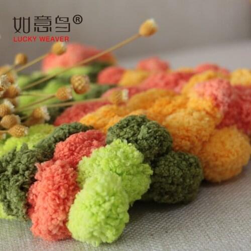 Free shipping 150g/Ball Thick Polyester Scarves Yarn Ball Pearl Thread Woven Hand-Knitted For Cushion Seat