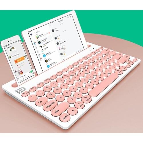 Wireless bluetooth keyboard ipad tablet notebook computer mobile phone universal portable mute keyboard boys and girls