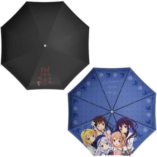 Brdwn Is the Order a Rabbit? Hoto Kokoa Kafuu Chino Kirima Syaro Rabbit House Official Authorization of China Cosplay Umbrella