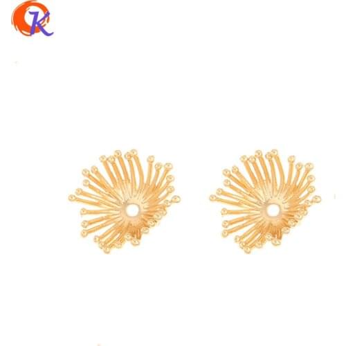 Cordial Design 20Pcs 15*15MM Jewelry Accessories/Hand Made/Genuine Gold Plating/DIY Jewelry Making/Flower Shape/Earring Findings