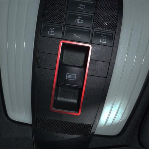 Car Roof Skylight Switch Frame Decoration Sticker For Mercedes Benz E Class W212 2010-15 Aluminium Alloy Interior Accessories