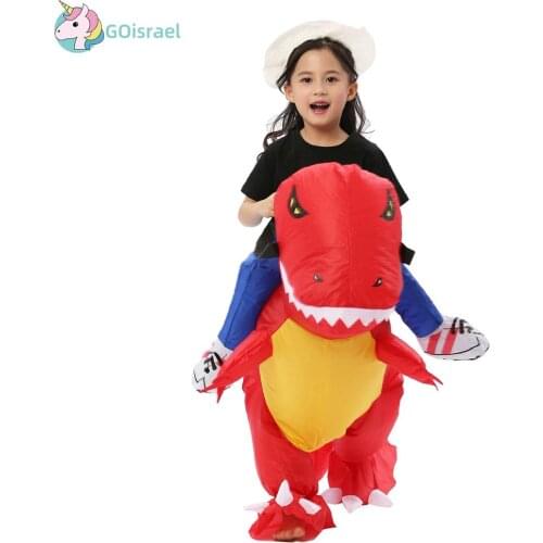 Kids Inflatable Dinosaur Costume T-Rex Trex Halloween Christmas Party Cosplay Blowup Suit Adult Kid Carnival Dress Mascot