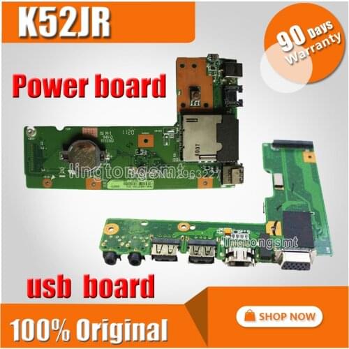 For ASUS K52 X52J A52J K52J K52JR K52JT K52JB K52JU K52JE K52D X52D A52D K52DY K52DE K52DR Audio USB IO board DC Power board