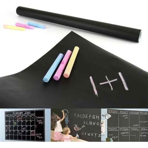 Chalk Board Blackboard Stickers Removable Vinyl Draw Decor Mural Decals Art Chalkboard Wall Sticker For Kids Room 60*200CM