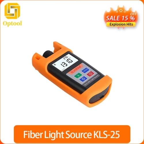 New product FTTH fiber optic cable tester and single-mode fiber light source KLS-25 LED Light Apply to sc/st/fc interface opm