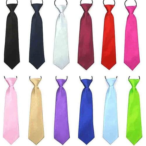 Kid Boy Tie Solid classic NEW Ties Neck Tie Fashion Wholesale Neckties Color Accessories Cravat Wedding Party Gift BA103