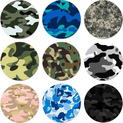 Camo military Army Brooch Pin Cosplay Badge Accessories For Clothes Backpack Decoration Gift 58mm